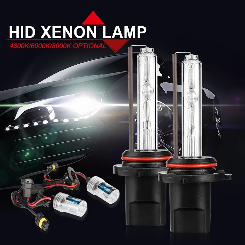2шт 4300K 6000K 8000K 12000K галогенные лампы HID Xenon H1 H3 H7 H8 H11 9005 HB3 9006 HB4 H4 автомобильный фары Супер Яркий