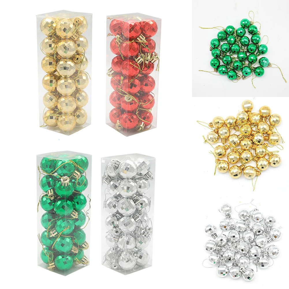 

24PCS Christmas Tree Baubles Balls Decor Ornament Xmas Wedding Party Decoration Hanging Pendant Xmas Decor