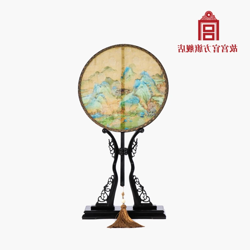 

Landscape Thousand-Li Art Circular Fan Desktop Decoration Home Ornament