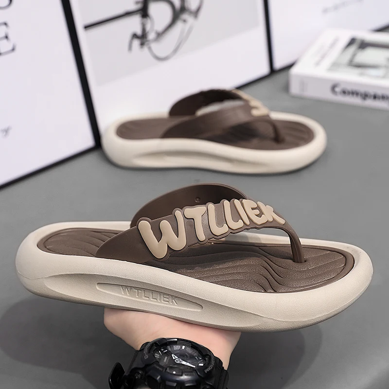 Мужские Модные Нескользящие Шлепанцы Лето 2024 Пляжные Спортивные Сандалии