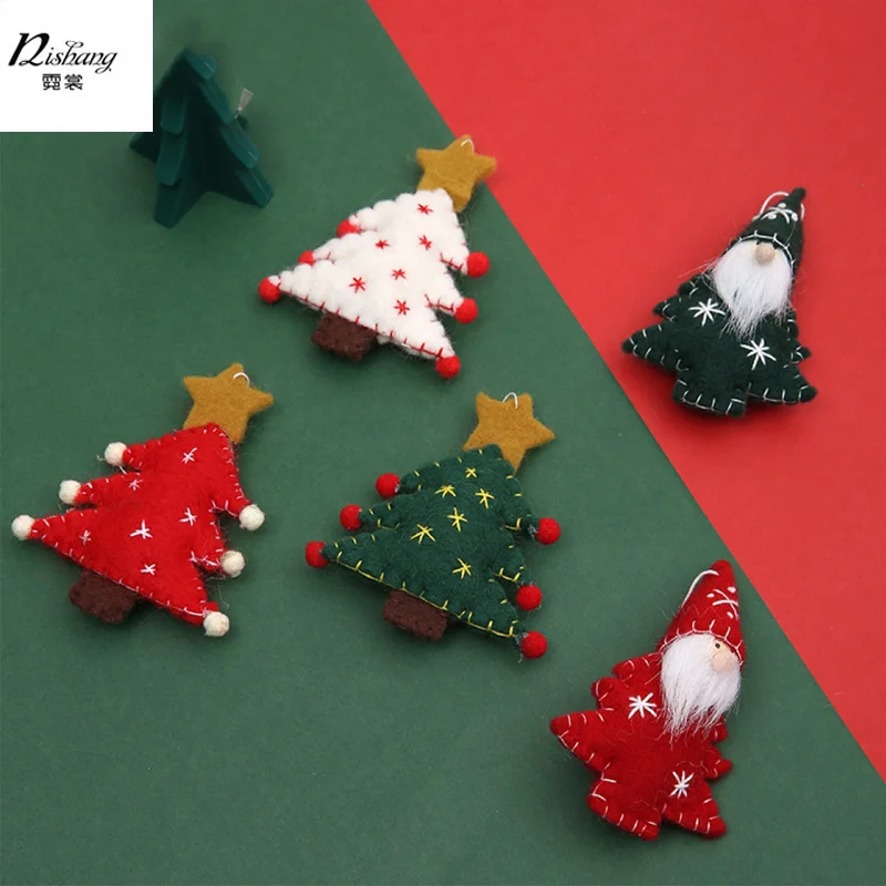 

Wool Felt DIY Craft Mini Flowers Bouquet Ornaments DIY Kits Accessories Christmas Tree Decorations