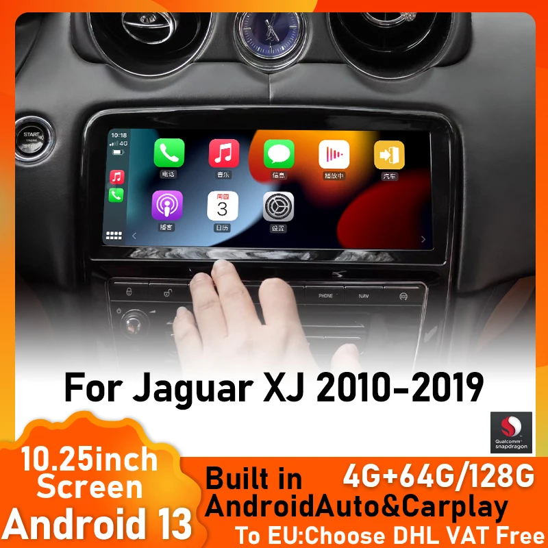 НОВЫЙ Android 13 Qualcomm Carplay Auto для Jaguar XJ 2010-2019 автомобильный мультимедийный радиоплеер