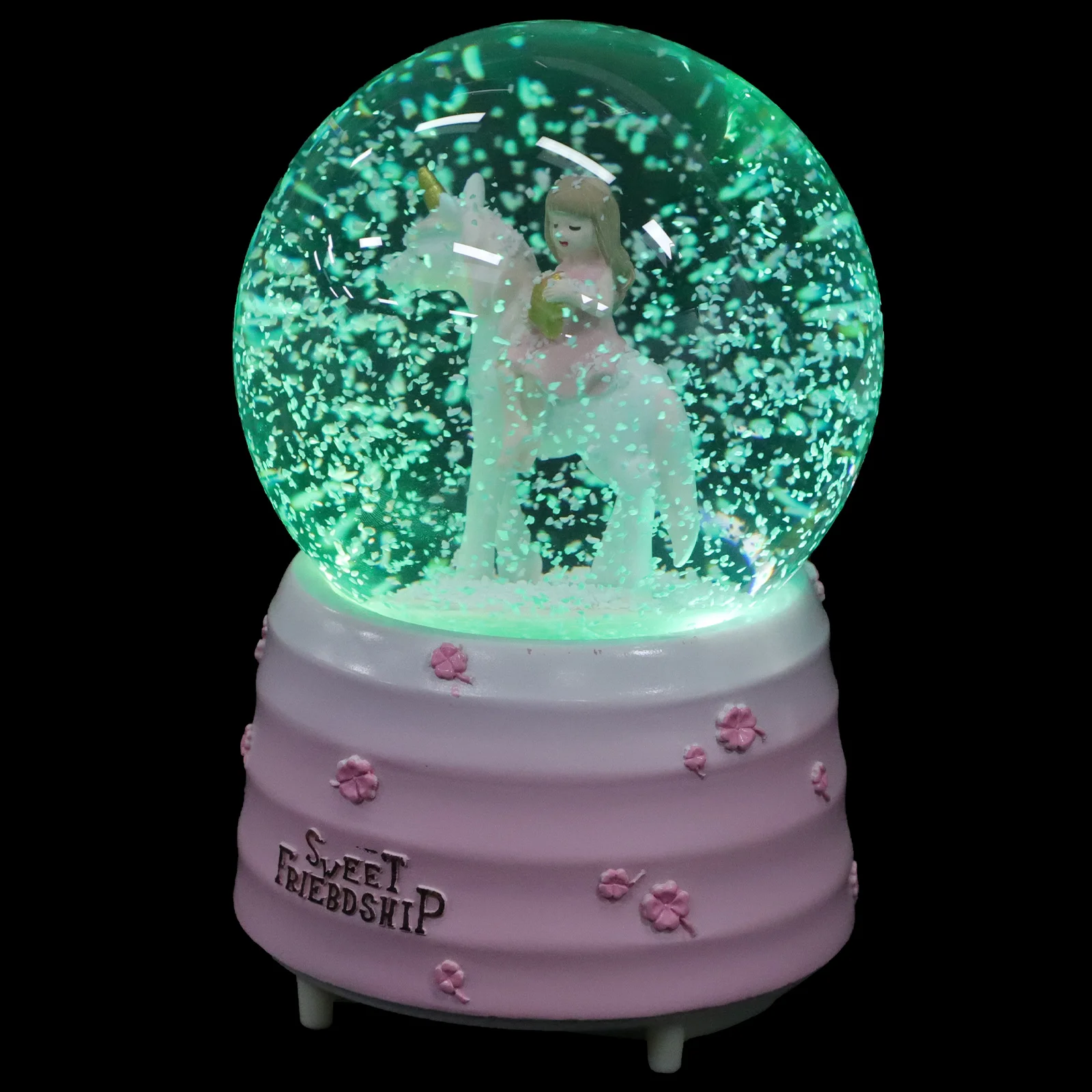 

Unicorn Crystal Ball Sphere Ornament Christmas Snow Globes Design Girly Home Decor Delicate Present