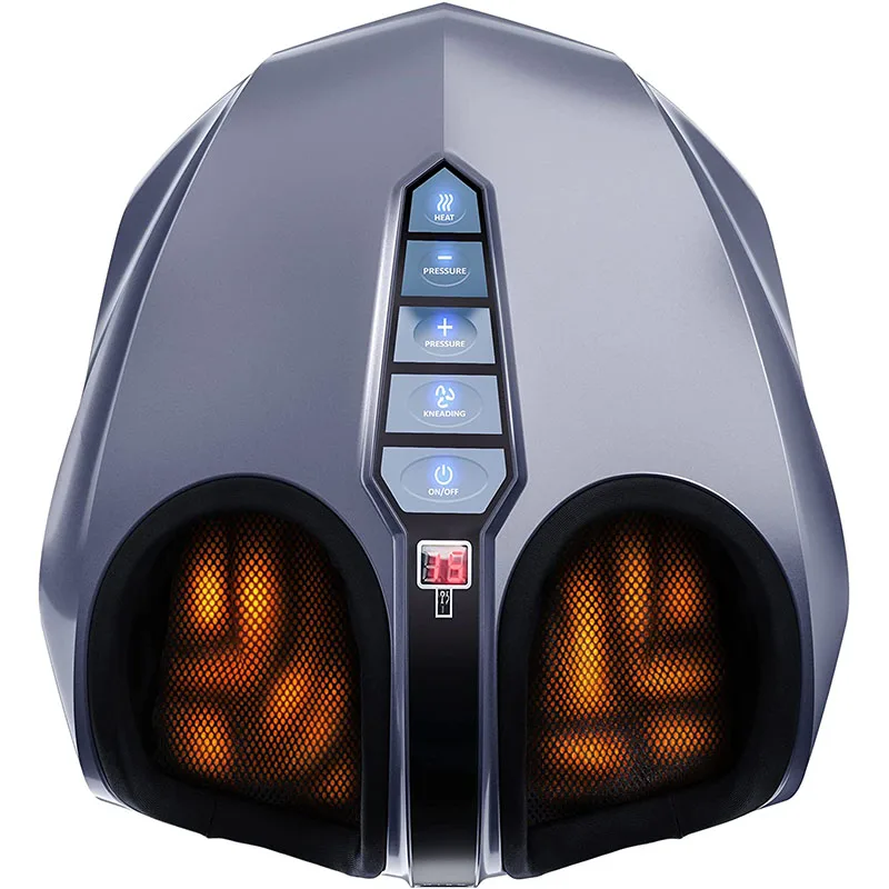 

Массажер для ног с функцией глубокого разминания, компрессионным нагревом и многоуровневой настройкой для подошвенного фасциита, нейропат...