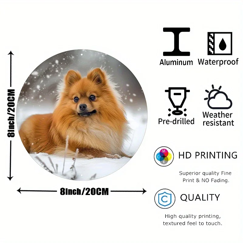 Винтажная алюминиевая металлическая жетон для собаки круглый венок