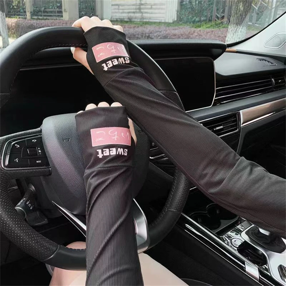 Integrated Seamless Design Cycling Armguard Sleeve Ice Silk Mittens Upgraded Fabric Travel Armguard Quick Drying Sweat-absorbing