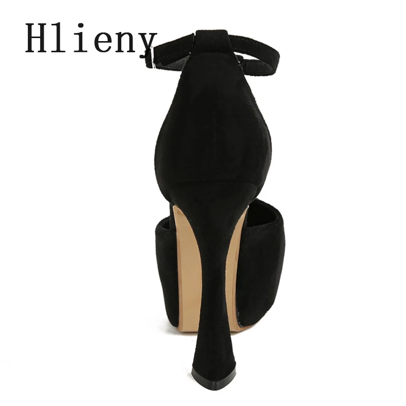 Hlieny/весенне-осенние туфли-лодочки на платформе с пряжкой и ремешком женские