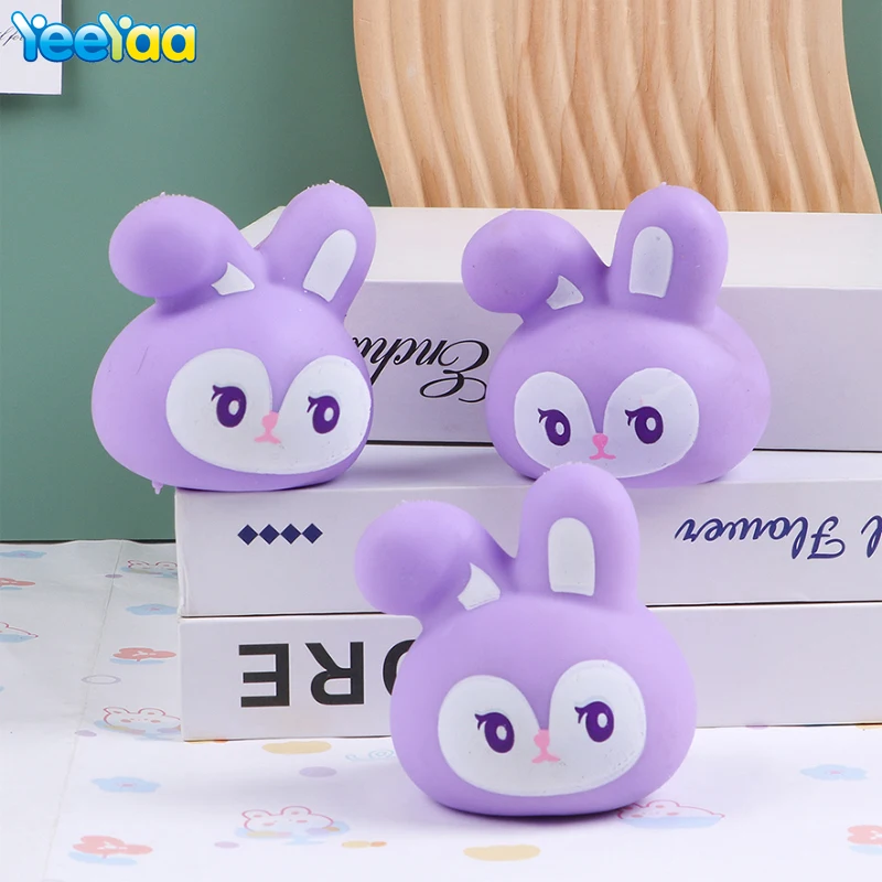 

Милый пурпурный кролик Mochi, Сжимаемый антистресс, милые игрушки, сжимаемые мягкие игрушки для снятия стресса для взрослых или детей, подарок