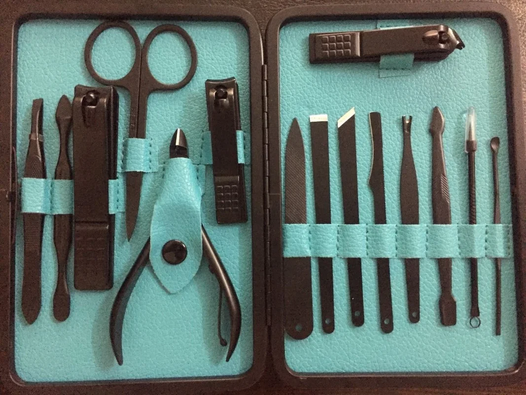 

Stainless Steel Nail Clippers Black Nail Clippers Set Custom Nail Clippers 18-piece Set Nail Tool Set Beauty Set Toe Nail Cutter
