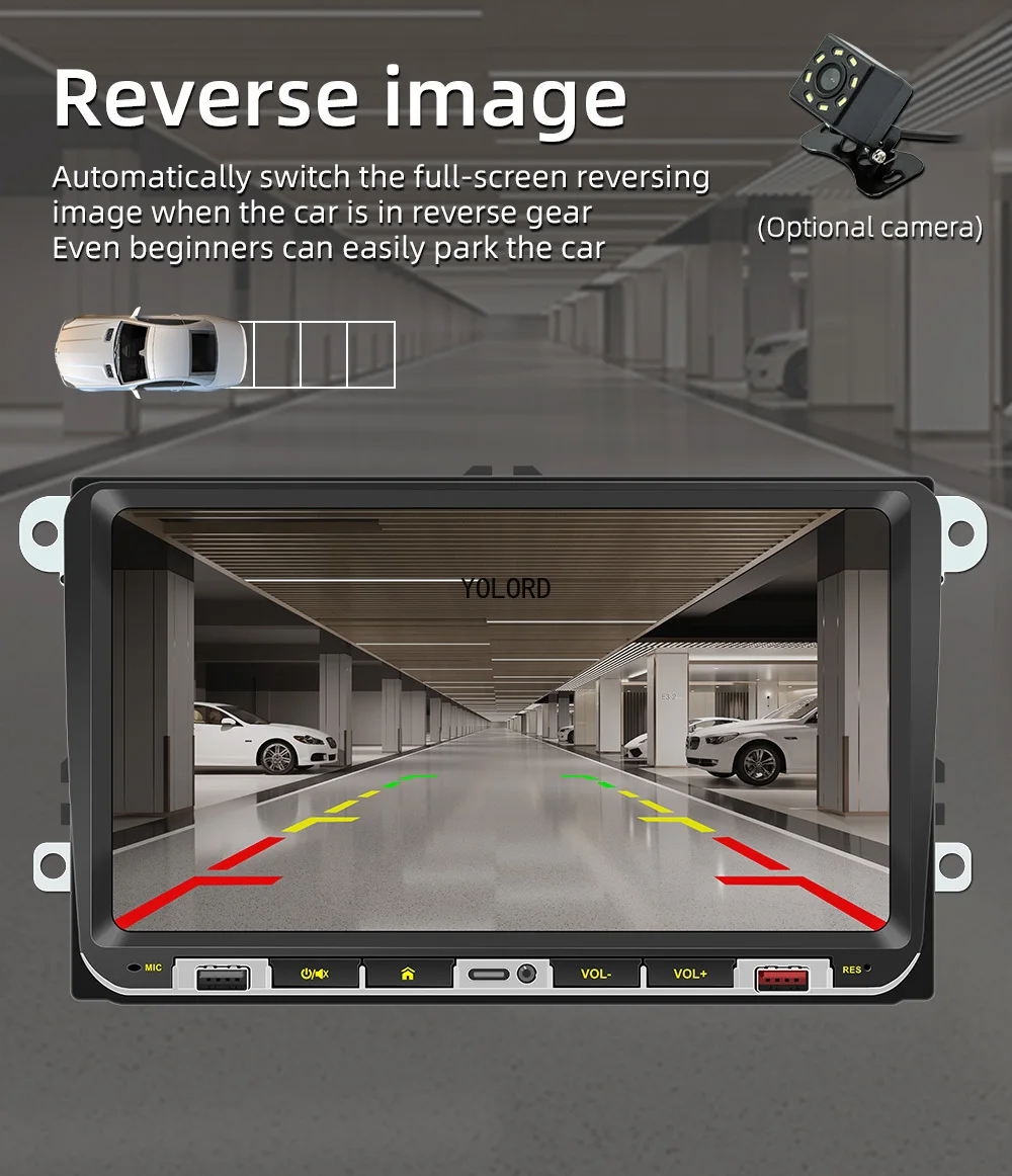 Автомобильный радиоприемник Volkswagen 2Din 9-дюймовый мультимедийный плеер с