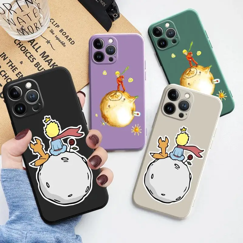 

The Little Prince Illustration Capa For Apple iPhone 11 13 12 14 Pro Max Mini 8 XR 7 Plus 6 6S X XS 5 12mini 13mini Phone Funda