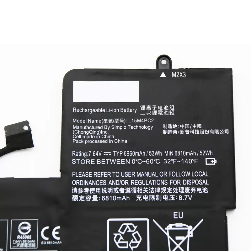 Аккумулятор XINbox L15L4PC2 L15M4PC2 7 6 V 53Wh для ноутбука Lenovo Yoga 710-14IKB 710-14ISK 710-15IKB 710-14ISK-ISE
