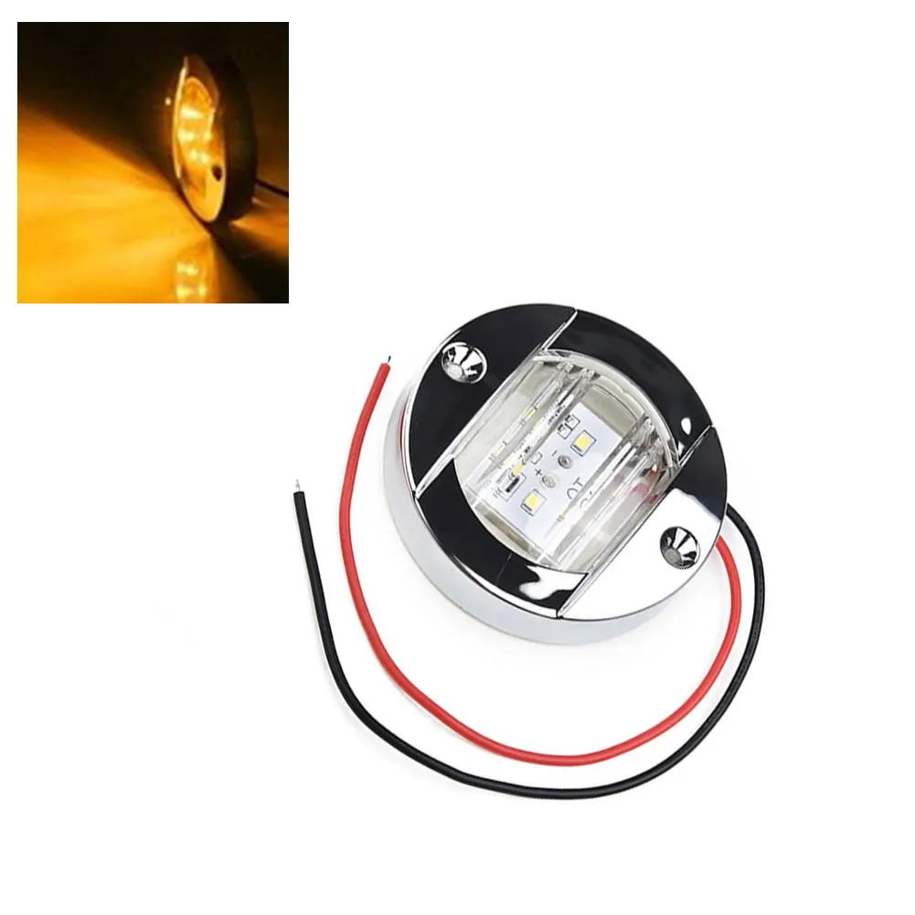 

1pcs Marine Boat Round Navigation Lights LED Deck Stern Transom Anchor Light 6-2835-SMD White/red/blue/green/yellow Boat Lights