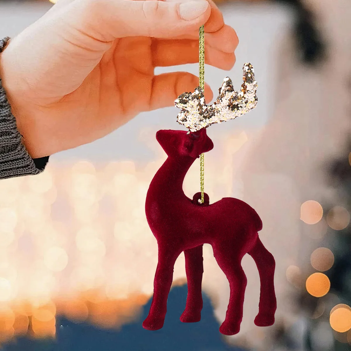 Рождественское искусственное украшение в виде оленя на Рождество 2024 Новый год 2025