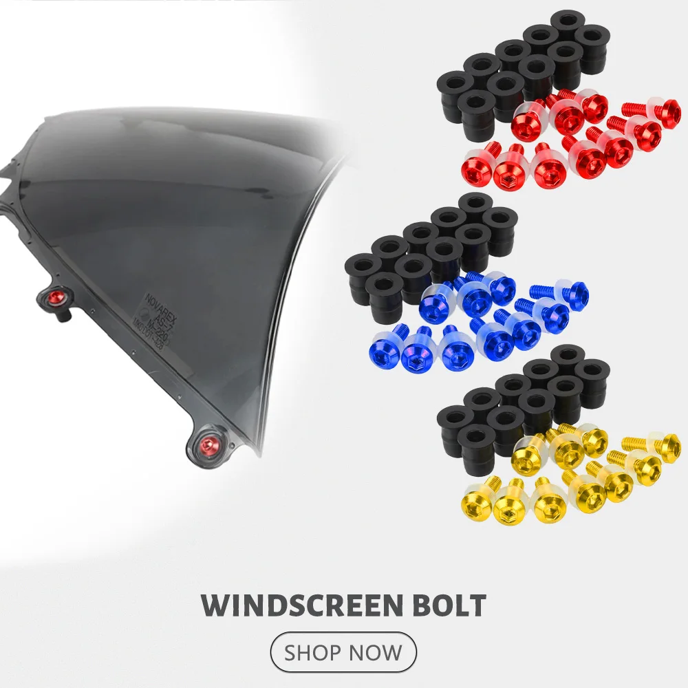 10 шт. M5 5 мм болты для лобового стекла комплекты винтов аксессуары BMW F800GS F800 GS 2008-2016
