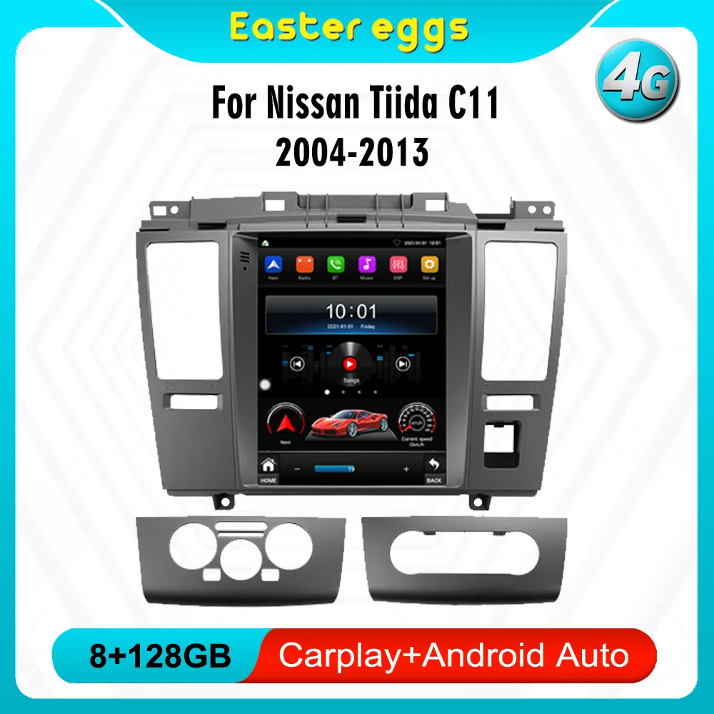 

For Nissan Tiida C11 2004-2013 2 Din Car Radio Android 4G Carplay Tesla Touch Screen GPS Navigation Multimedia Player Stereo