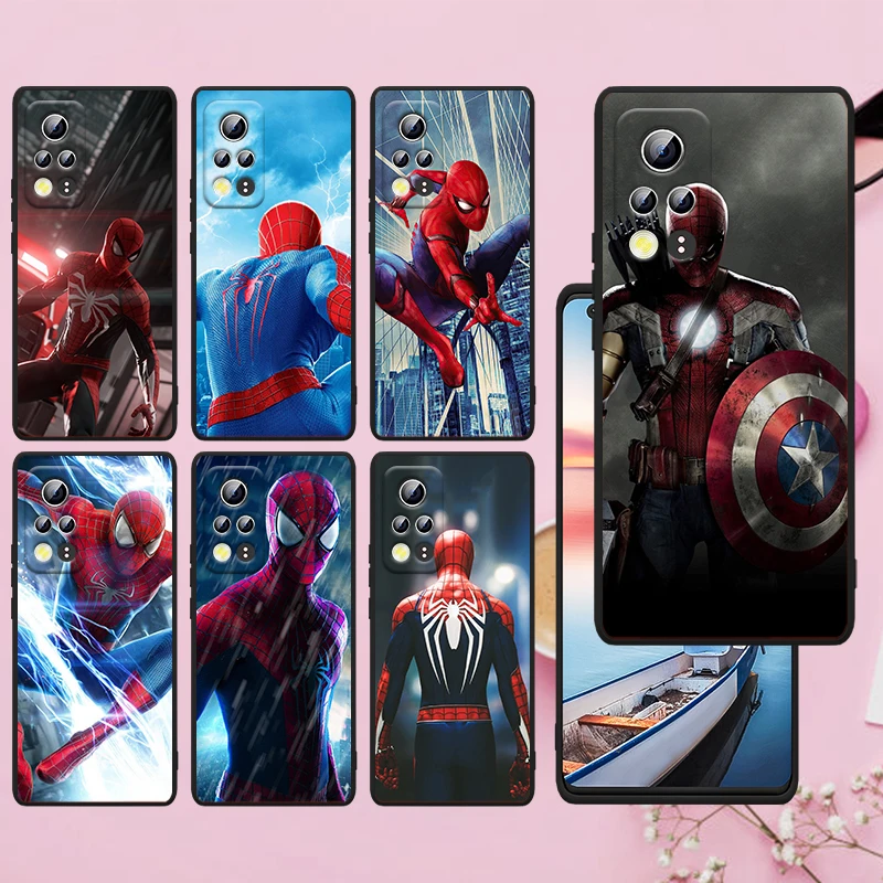 

Marvel Avengers Spiderman Phone Case For Huawei Honor X30 X20 X8 X7 60 50 SE Pro 10X 10i 10 Lite 9A 9C RU 9X 8X 8A Black Soft