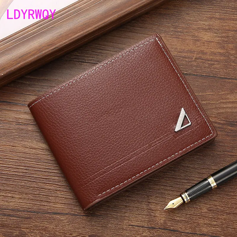

New men's wallet, short wallet, men's business casual horizontal wallet, fashionable large capacity soft leather wallet