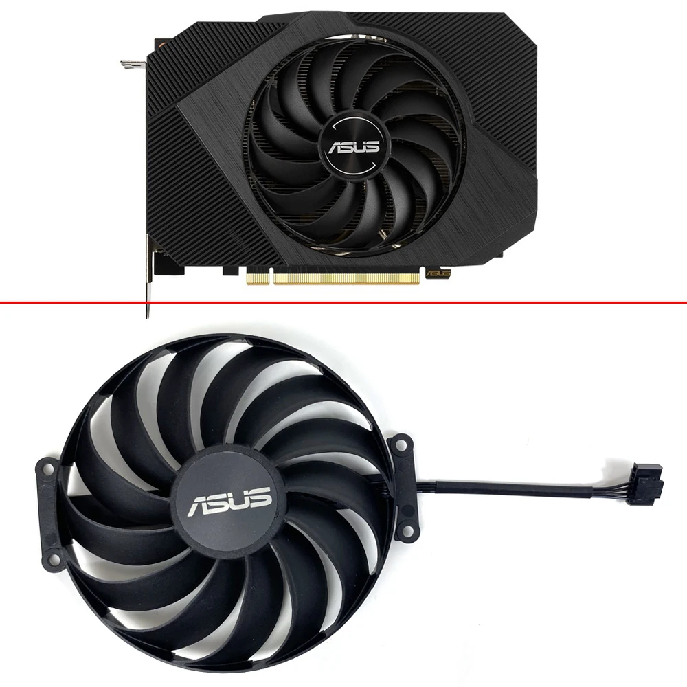 Новый 95 мм PLD10010B12HH FDC10U12D9-C 12 В постоянного тока 6-контактный графический вентилятор для ASUS Phoenix Radeon RX 6400 4 Гб GDDR6