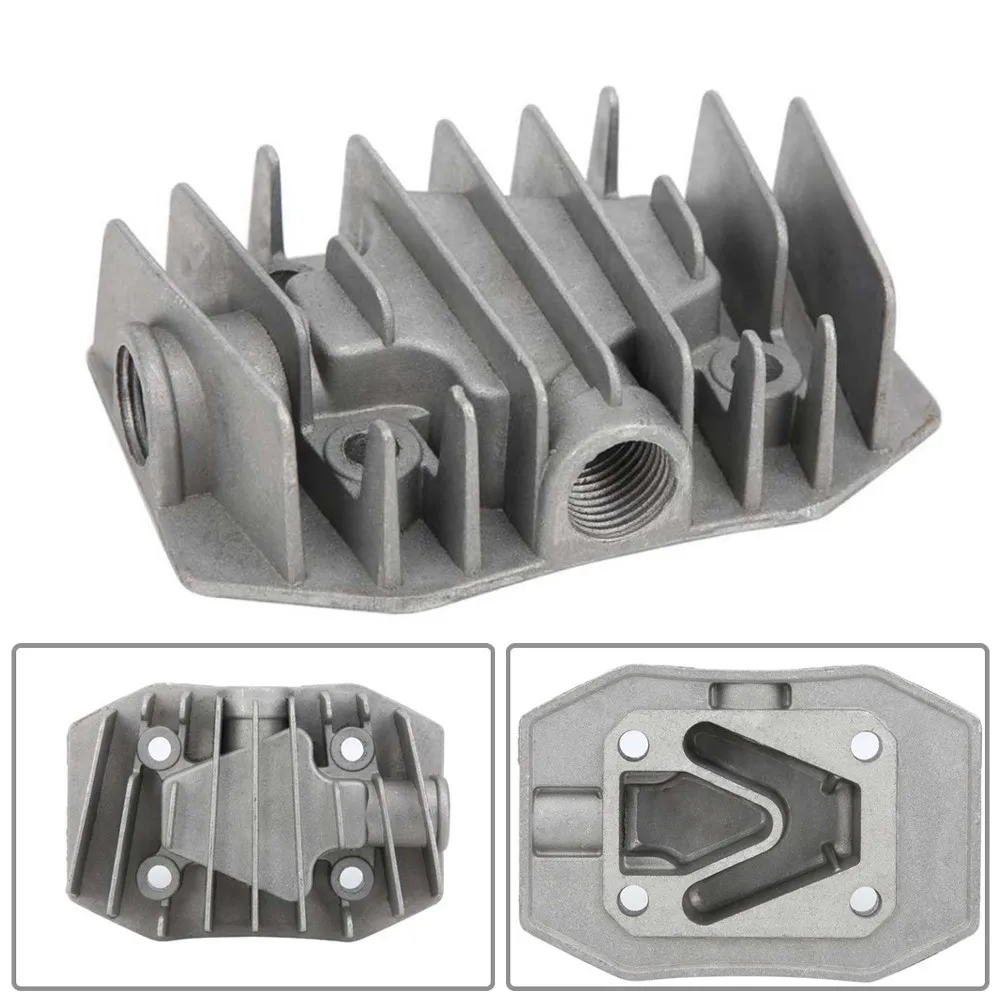 

48*72mm G1/2in Thread Air Compressor Cylinder Head Pneumatic Drive Cast Aluminum Cylinder Head Air Compressor Parts