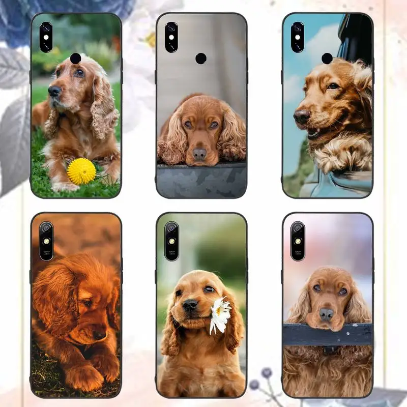 

Cocker Spaniels dog Cute animal Phone Case For Xiaomi Redmi note 7 8 9 11 i t s 10 A poco f3 x3 pro lite funda shell coque cover