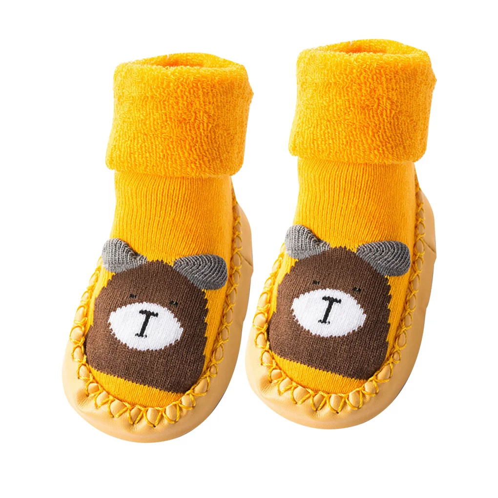 

1 Pair Children Infant Non-Slip Floor Socks Toddler Girl Boy Shoes Socks Cotton Knitting Soft Soles Baby Socks