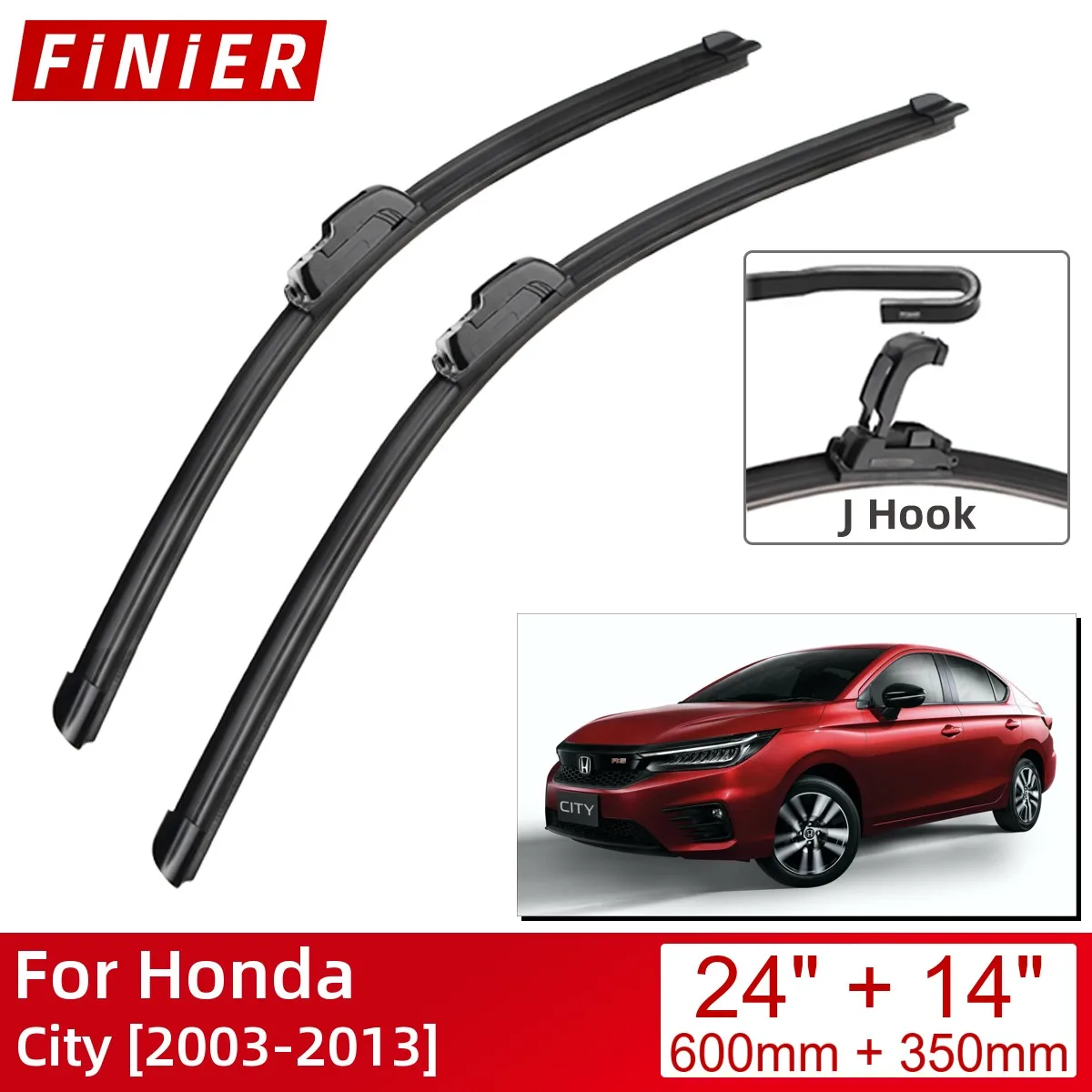 

Щетки стеклоочистителя передние для Honda City, 2003-2013, 24 дюйма + 14 дюймов