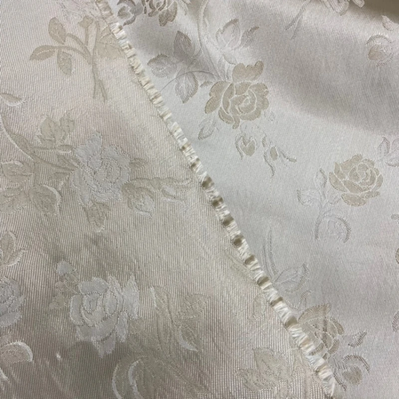 

Rose Acetate Satin Fabric Spring and Autumn High Quality Acetate Jacquard Trench Coat Women's Skirt Clothing Fabric