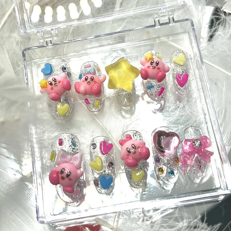 

Kirby Y2K супер блестящие наклейки для ногтей для девушек в стиле Харадзюку