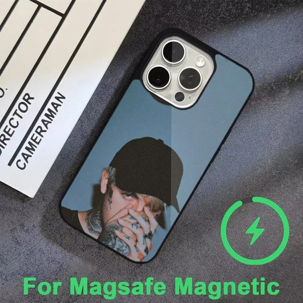 Чехол для телефона Rapper Lil Peep Hell Boys iPhone 16 15 14 13 12 11 Pro Max Plus Mini Magsafe магнитный чехол