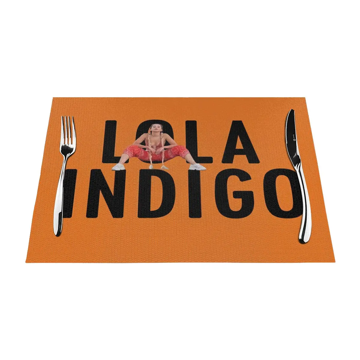 

Lola Indigo Placemat Decor Modern Wooden Farmhouse Table Dinner Heat Resistant