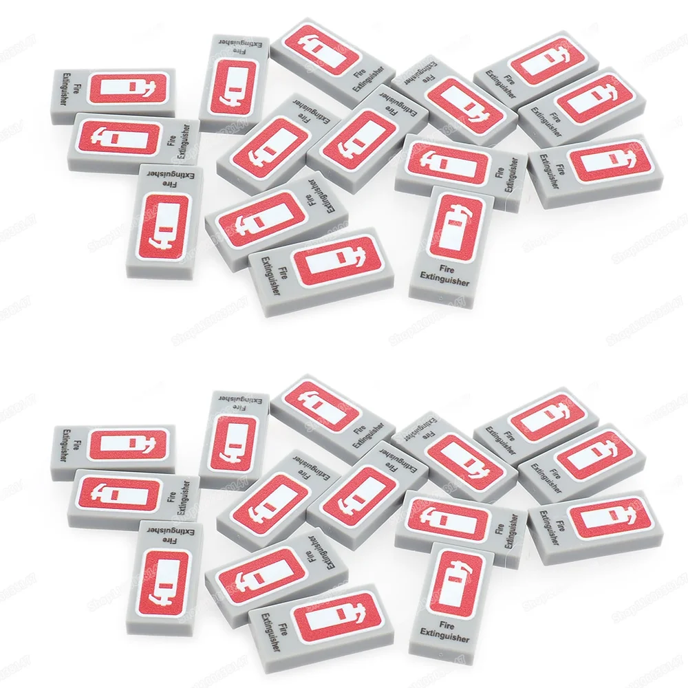 Огнетушитель шаблон печать плитки 3069 строительный блок 1*2 город МОС фигурки