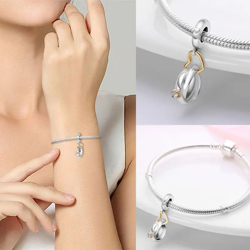 Лидер продаж, 100% Серебро 925 пробы, подходит для оригинального браслета Pandora, изысканная серия бусин, креативный подарок «сделай сам» (art.: 3920c0bcbcc44) - 3920c0bcbcc44