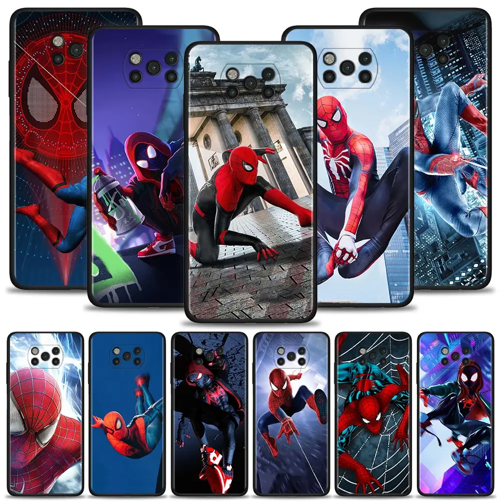 

Marvel Spider Man For Xiaomi Poco X3 NFC F3 GT M3 M4 pro Pocophone F1 for Mi 11 Lite 11T 10T Pro 9T Note 10 10Lite TPU Case