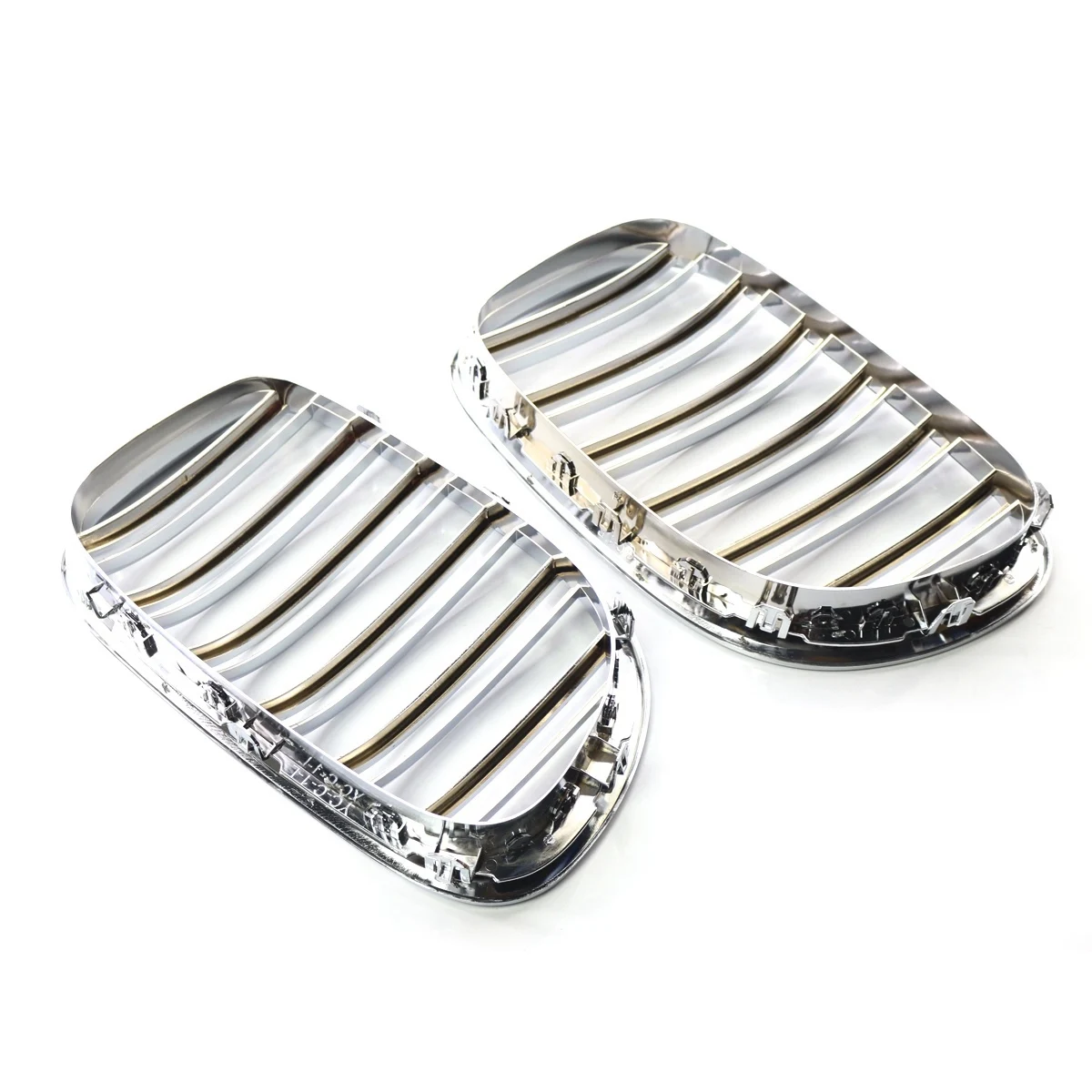 

Front Kidney Dual Slat Grille for -BMW F01 F02 7 Series 2009-2015 Chrome Grill 51117184151 51117184152