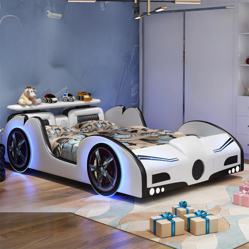 Автомобильная Роскошная Современная двуспальная кровать для мальчиков
