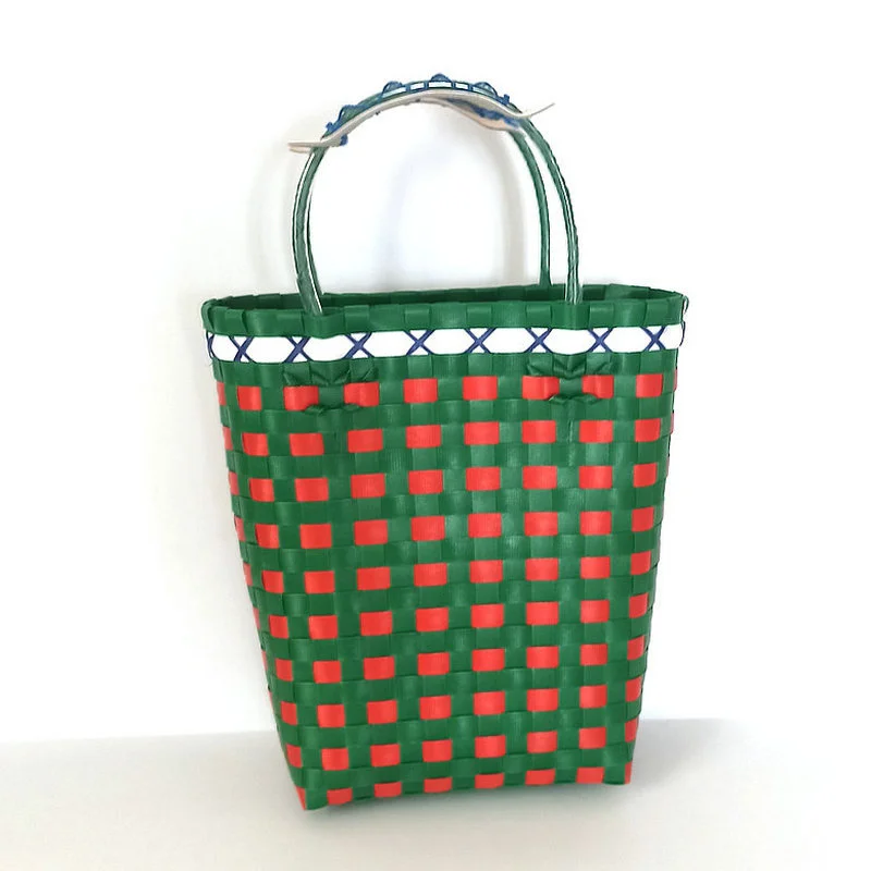 

2022 Summer Boho Bucket Beach Vacation Woven Straw Bags For Women Beaded Bamboo Bolso Paja Purses And Handbags Wicker Handbag