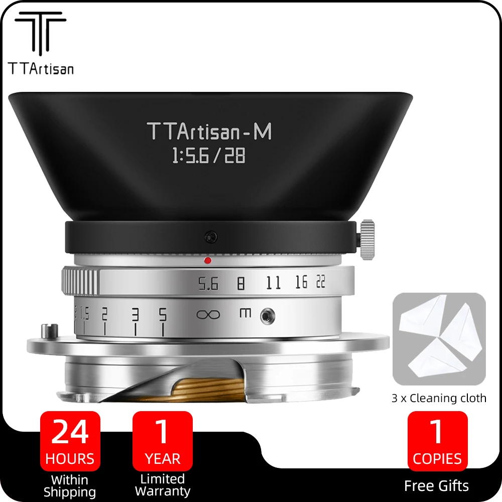 

TTArtisan 28mm f5.6 Full Frame Wide Angle Camera Lens for Leica M Mount M240 M6 M7 M8 M9 M10 M9P M3