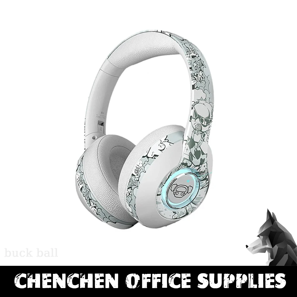 

IKF Play Wireless Bluetooth Earphone Graffiti Over Ear Dynamic Headsets Noise Reduction Bass Waterproof Ipx4 Game Headphone Gift