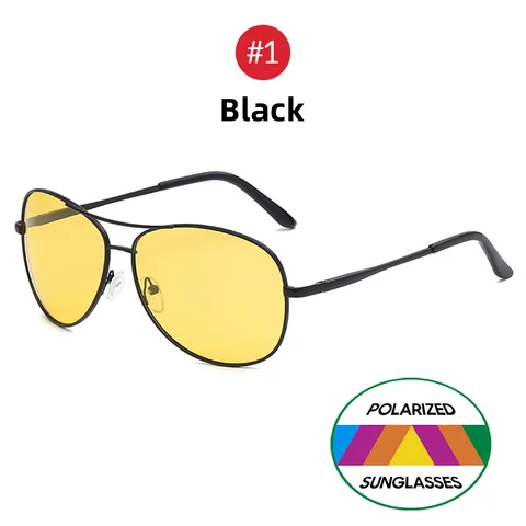 Очки-авиаторы VIVIBEE водительские с поляризационными стеклами UV400 очки для вождения авто  желтые очки