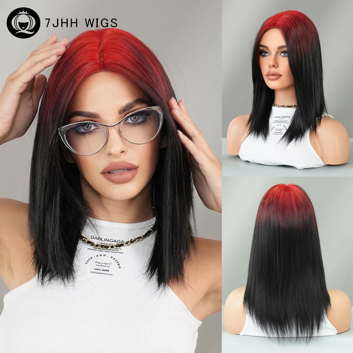 Женский парик с эффектом омбре длиной в плечах средней длины