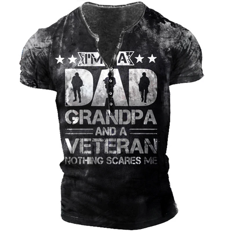 

2022 Summer Short Sleeve Mens Tee Shirt Spring Casual O Neck Buttoned Tops Pullover Fashion Letter Printed Slim T-Shirts For Men