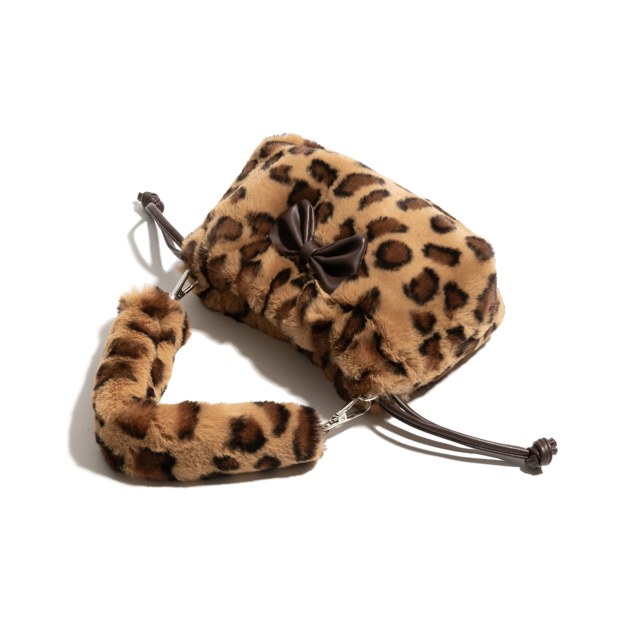 MABULA женские сумки подмышки леопардовые плюшевые на плечо сумка с животным