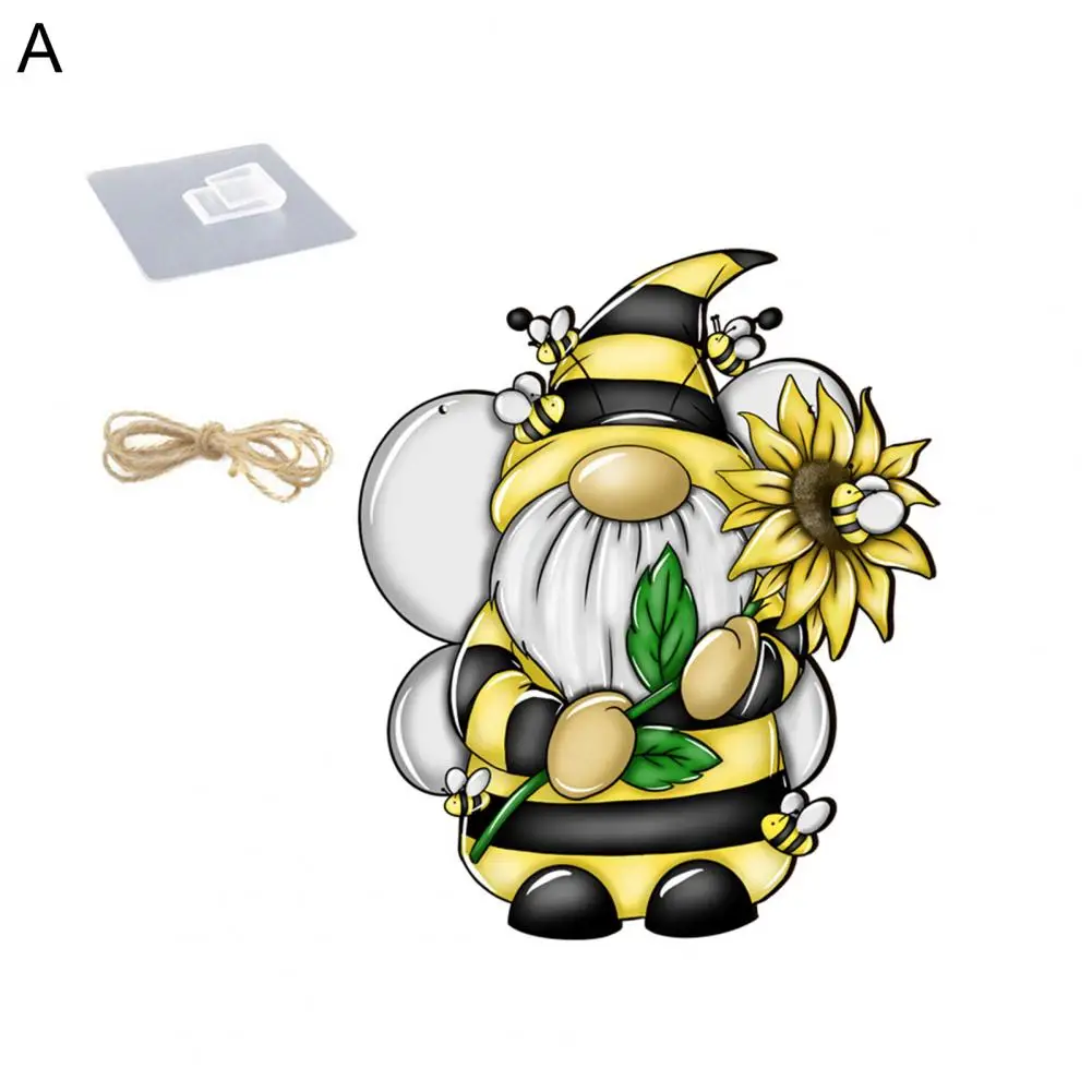 

1 Set Attractive Hanging Ornament Basswood Door Sign Pendant Create Atmospheres Bee Day Tulip Star Sign Pendant Decorative