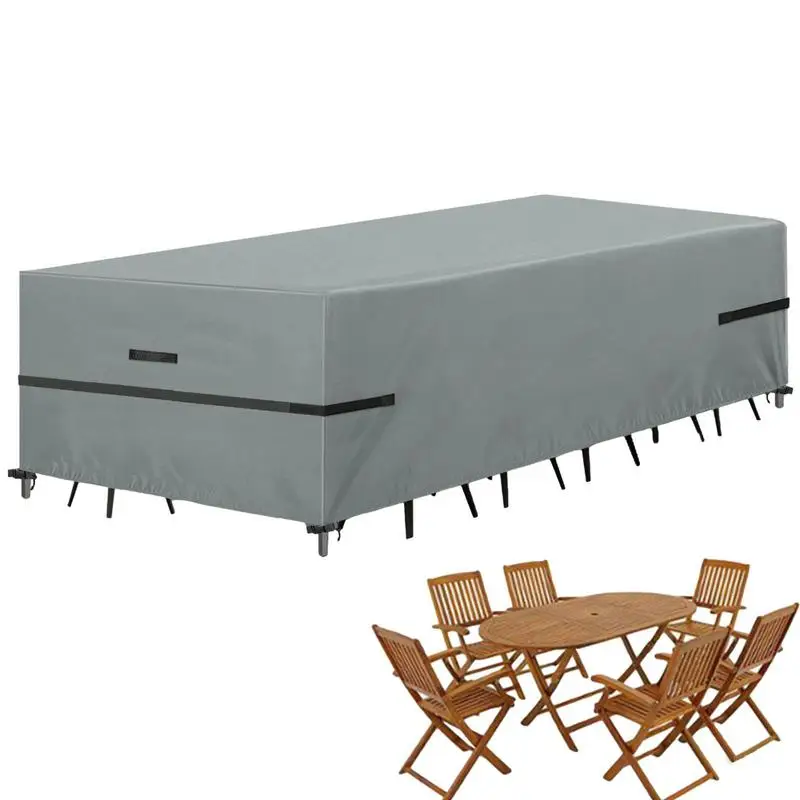 

Защитный чехол для мебели, ветрозащитный чехол для уличной мебели, пылезащитный и устойчивый к разрыву чехол для стола, плотный 600D Оксфорд