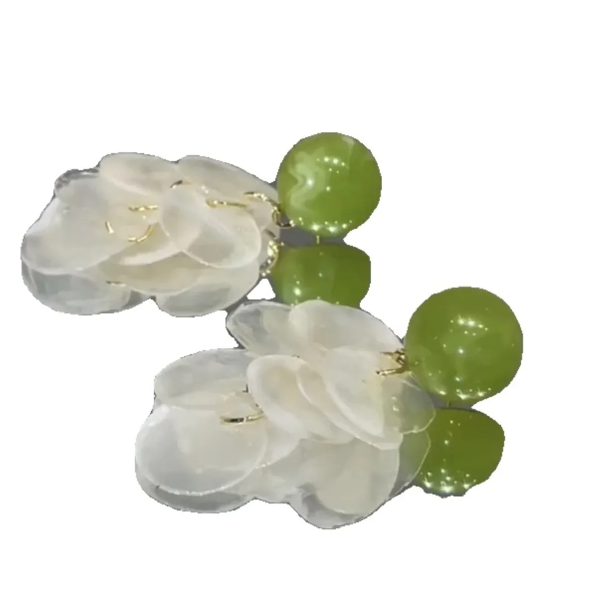 Свежие весенне-летние зеленые серьги для яблок серьги-кольца с бахромой Whiteshell