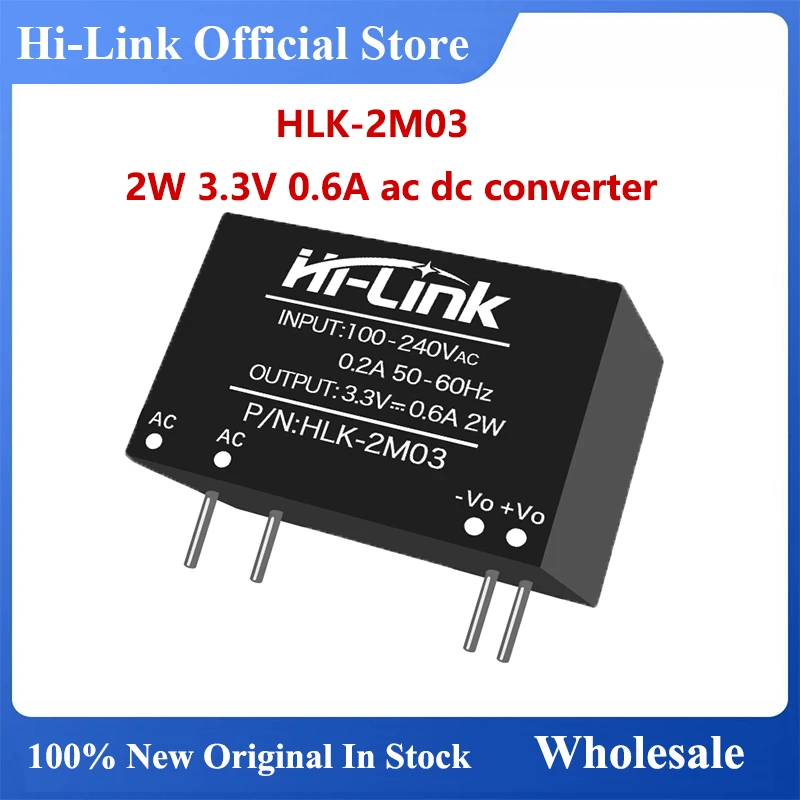 Фото Hi-Link 10 шт. 2 Вт 3,3 В 5 В 9 В 12 В 15 В 24 В Источники питания переменного и постоянного тока Интеллектуальный модуль HLK-2M05 HLK-2M12 HLK-2M24 HLK-2M03 HLK-2M09 HLK-2M15 №4