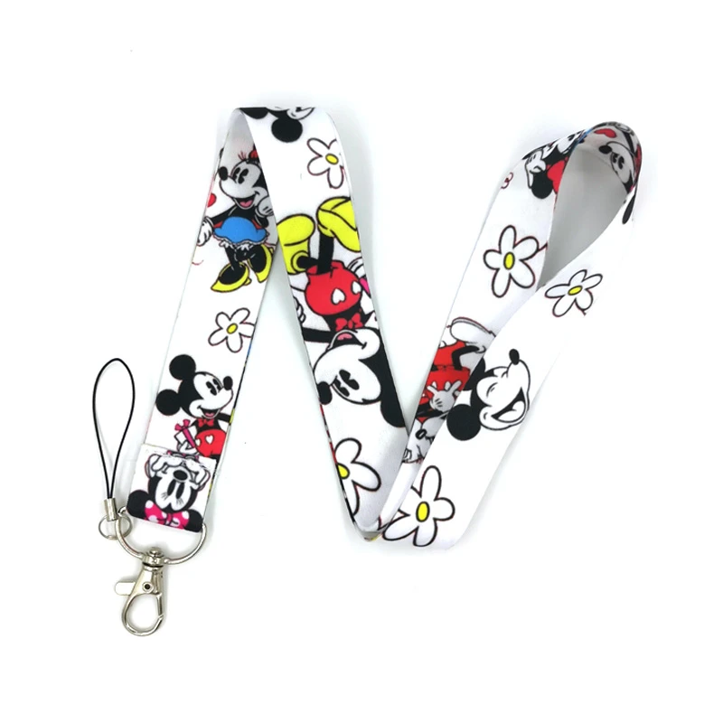 

Mickey Mouse Minnie Art Key Chain webbings ribbons Neck Strap for Phone Keys ID Card Cartoon Lanyards