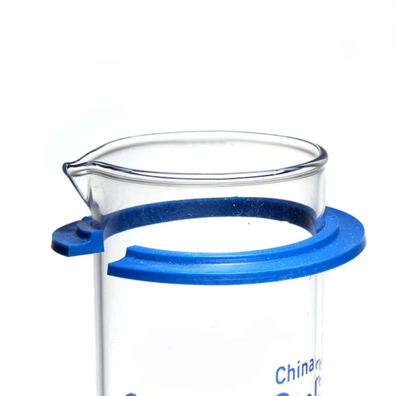 25mL Measuring Cylinder with Spout and Graduation Plastic Heagon Base Laboratory Chemistry Equipment