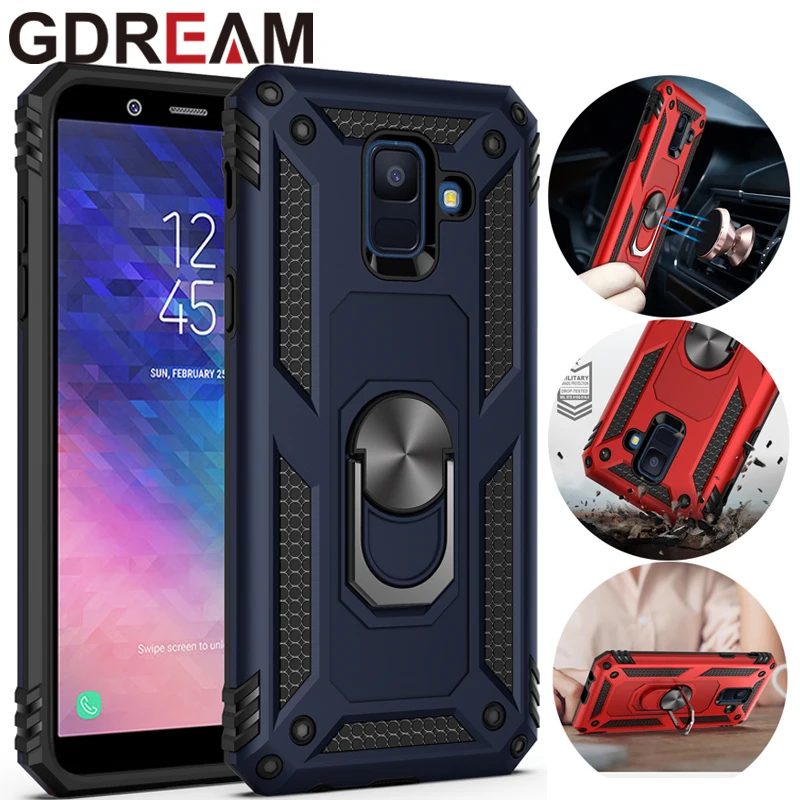 

Shockproof Phone Case For Samsung A530F A8 A6 Plus A730F A9 A260 Ring Protection Cover For Galaxy A40S A20 A30 A50 A30S A80 A90